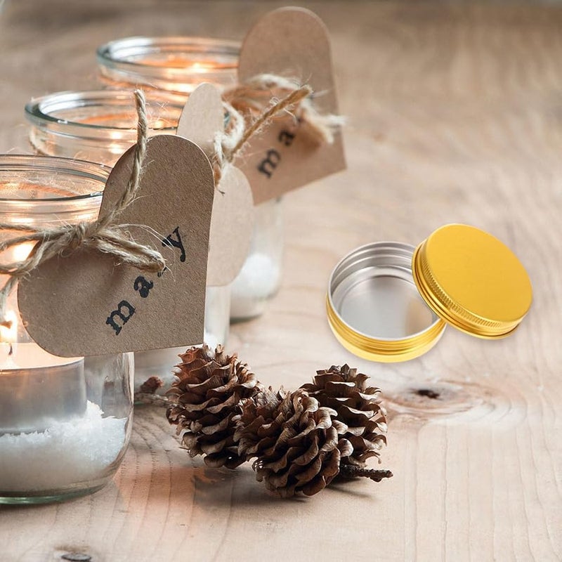 Gold Aluminum Cream Jars 20Pcs 30Ml Screw Thread Mini Cosmetic Containers Travel Tins - Image 4